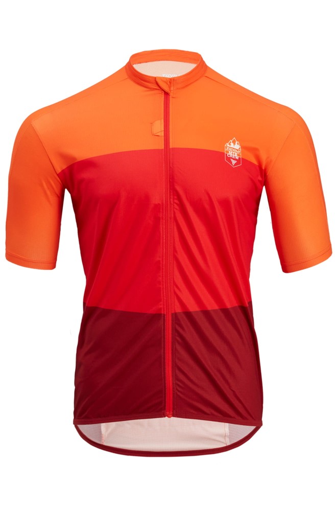 Koszulka rowerowa rozpinana męska Silvini Turano Pro MD1645 2022 czerwono-pomarańczowy