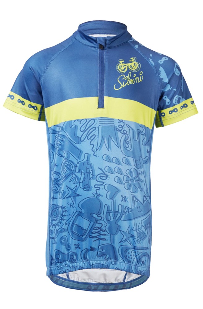 Koszulka rowerowa dziecięca Silvini Scrivia CD1434 3042 niebieski