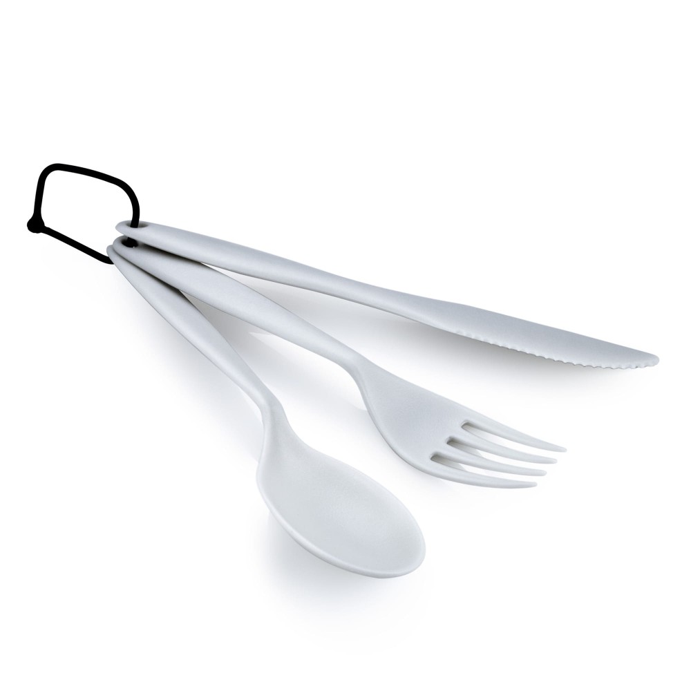 Sztućce turystyczne lekkie GSI Outdoors Tekk Cutlery Set Eggshelll