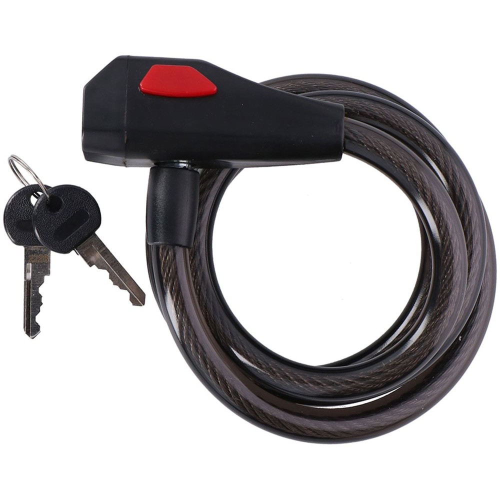 Zapięcie rowerowe linka na kluczyk Dunlop Spiral Cable Lock 12mmx150cm ST 75570