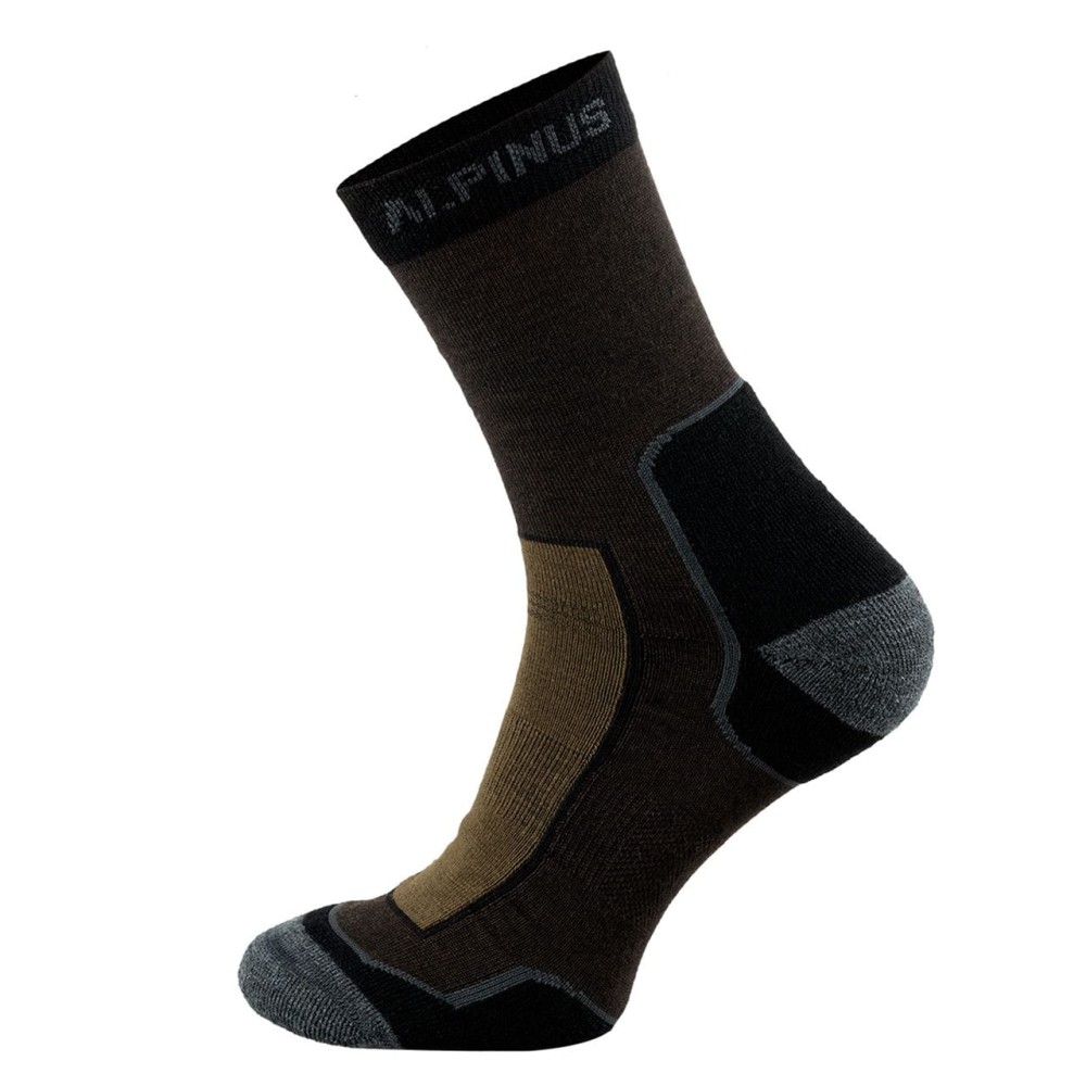 Skarpety trekkingowe merino coolmax Alpinus Sveg brązowy