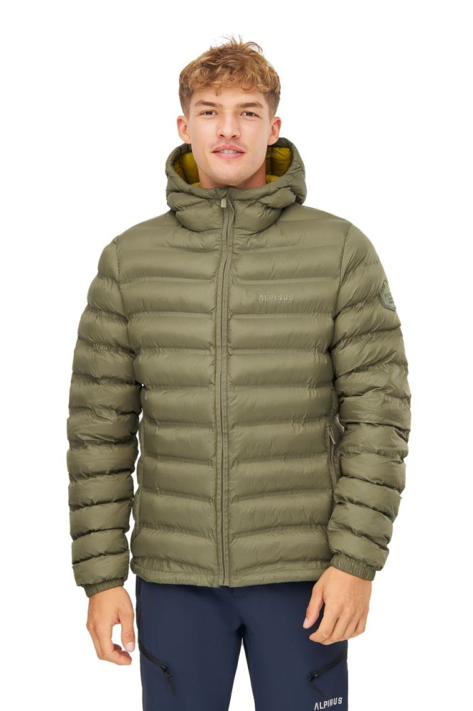 Kurtka puchowa męska Alpinus Ajusco oliwkowy