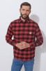 Koszula flanelowa w kratę Carhartt Rugged Flex Midweight R81 Red Ochre