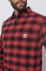 Koszula flanelowa w kratę Carhartt Rugged Flex Midweight R81 Red Ochre