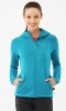 Bluza damska techniczna z Polartec Power Stretch Viking Jukon Lady Hoodie z kapturem 70 turkusowy