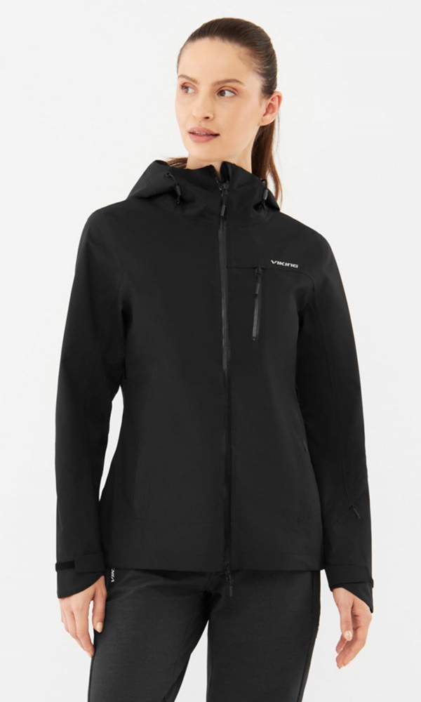 Kurtka damska przeciwdeszczowa z membraną Aqua Thermo TEX+ Viking Trek Pro 2.0 0900 czarny