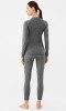Komplet bielizny damskiej termoaktywnej z wełny merino i bambusa Viking Shuter 0800 szary