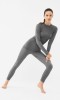 Komplet bielizny damskiej termoaktywnej z wełny merino i bambusa Viking Shuter 0800 szary
