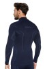 Bluza termoaktywna męska z zamkiem Brubeck Extreme Merino LS16100 granatowy