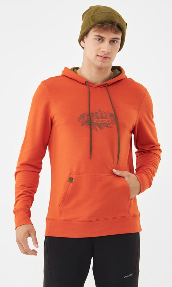 Bluza męska bambusowa z kapturem Viking Panaka 5400 pomarańczowy