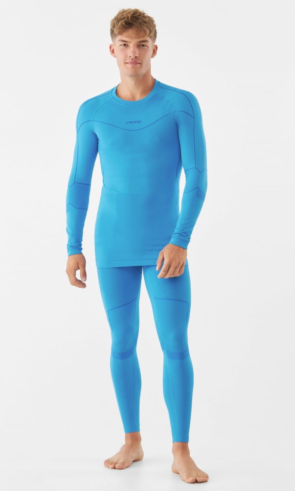 Komplet bielizny męskiej termoaktywnej bambusowej z włóknem węglowym Viking Gary Bamboo 15 niebieski