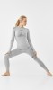 Komplet bielizny termoaktywnej damskiej z wełny merino Viking Lava Primaloft 0200 jasnoszary