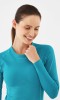 Komplet bielizny termoaktywnej damskiej z poliamidu z recyklingu Viking Lotta 70 turkusowy