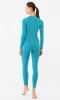 Komplet bielizny termoaktywnej damskiej z poliamidu z recyklingu Viking Lotta 70 turkusowy