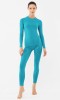 Komplet bielizny termoaktywnej damskiej z poliamidu z recyklingu Viking Lotta 70 turkusowy