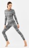 Komplet bielizny damskiej termoaktywnej Viking Hera 08 szary wzór nordycki