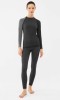 Komplet bielizny damskiej termoaktywnej z wełny merino i bambusa Viking Mounti 0800 grafitowy