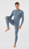 Komplet bielizny męskiej termoaktywnej bambusowej Viking Gary Turtle Neck 0800 szary