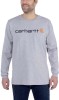 Koszulka męska z długim rękawem Carhartt Relaxed Fit Heavyweight Long-Sleeve Logo Graphic T-Shirt Heather Grey
