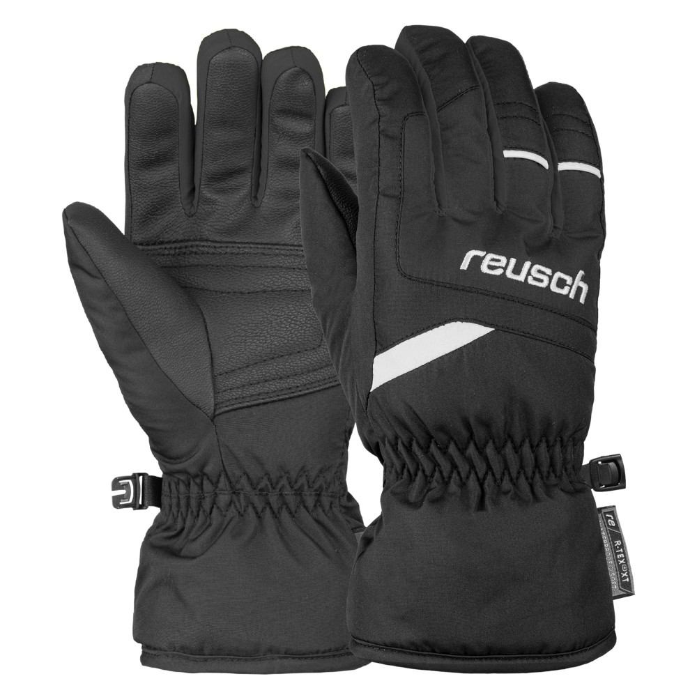 Rękawice zimowe dziecięce z membraną Reusch Bennet Junior 7701 czarno-biały