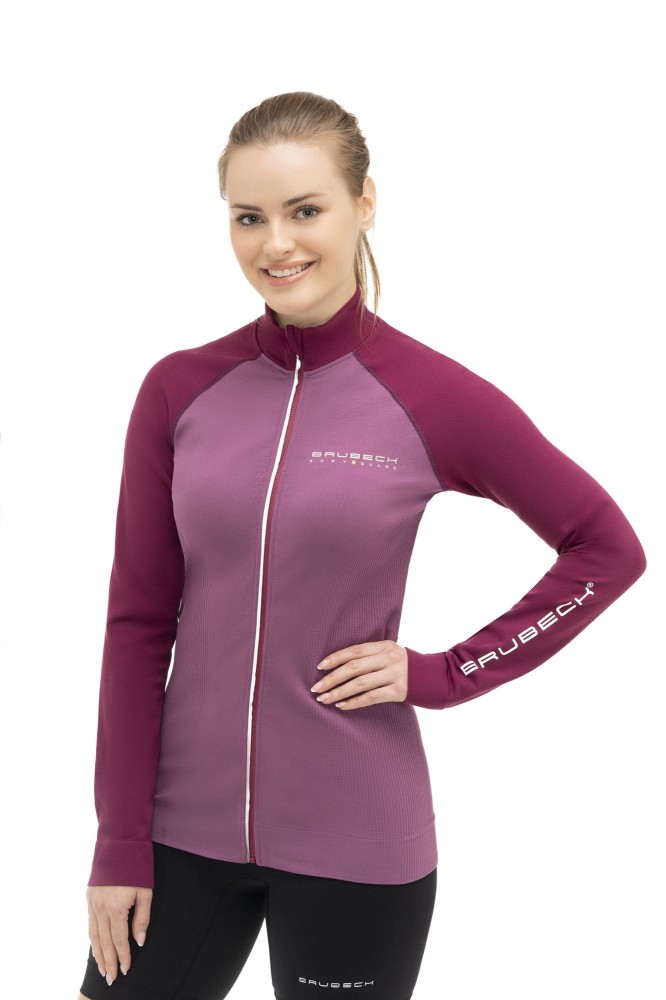 Bluza termoaktywna damska Brubeck Athletic LS13520 wrzosowy/śliwkowy