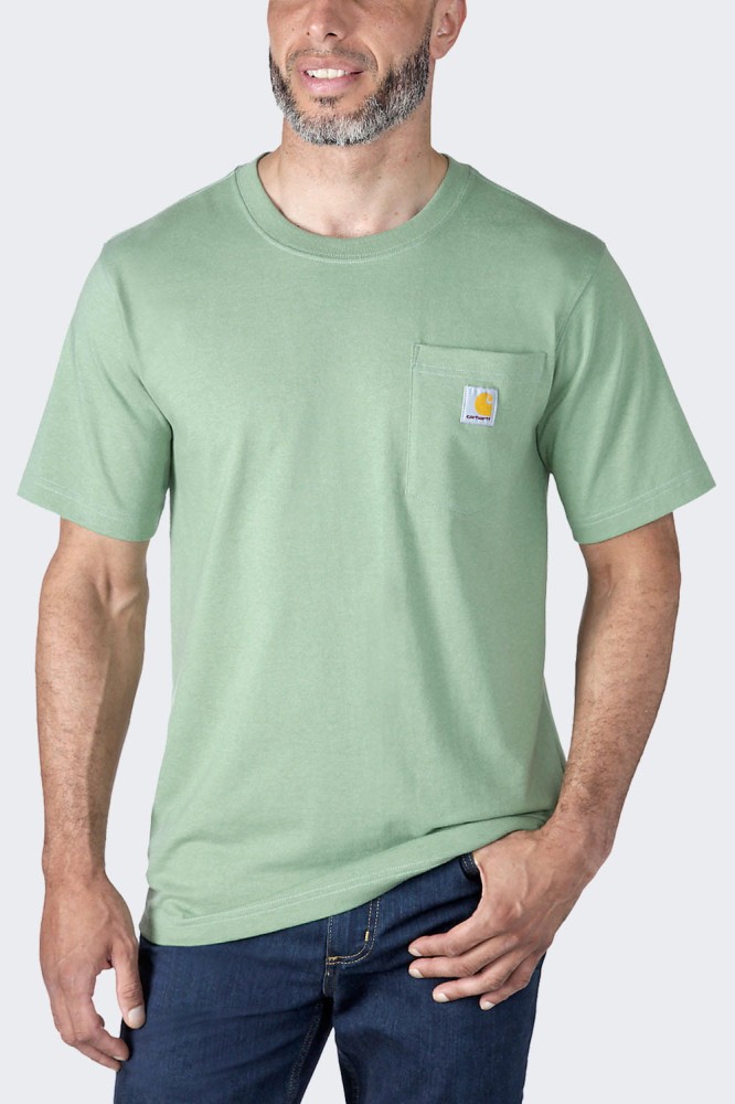 Koszulka męska T-shirt Carhartt Heavyweight Pocket K87 GF6 Loden Frost Heather