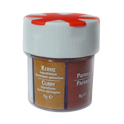Przyprawnik Trek'n Eat Seasonings Dispenser - 2 x Pepper, Salt, Sweet pepper, Garlic, Curry