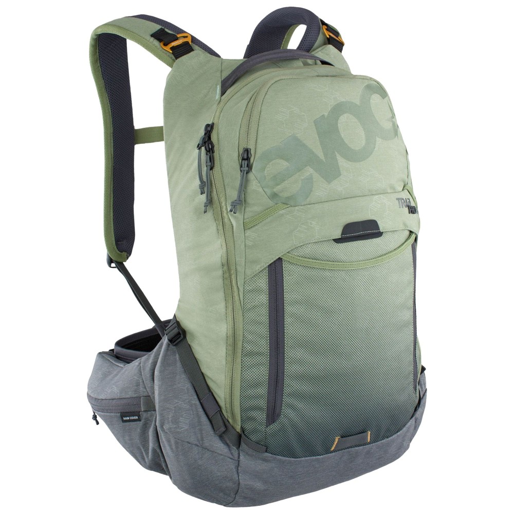 Plecak rowerowy z protektorem Evoc Trail Pro 16L light olive/carbon grey 100118327 S/M