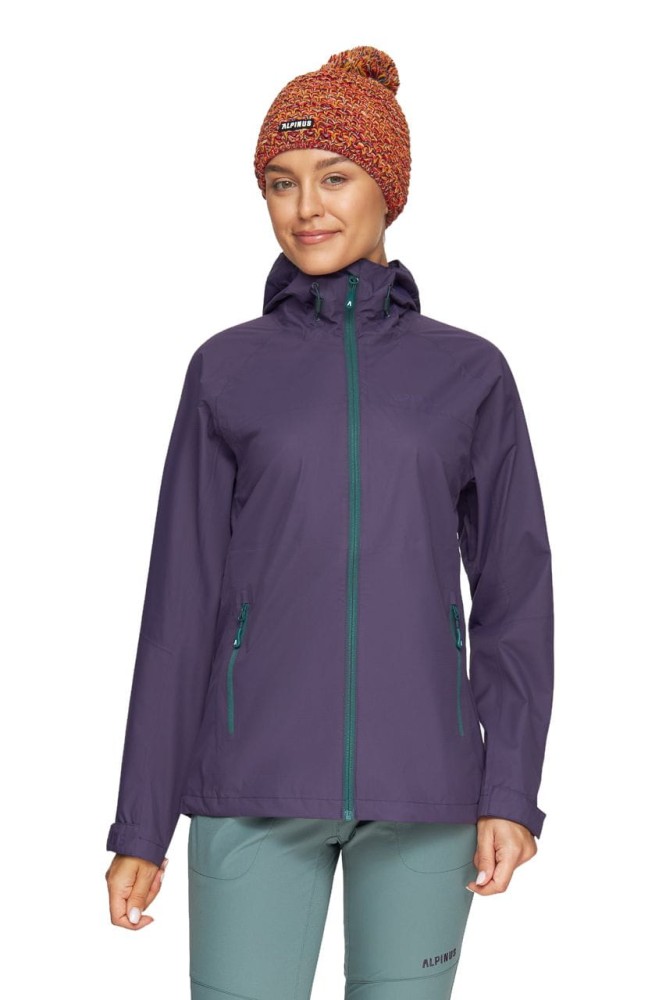 Kurtka damska przeciwdeszczowa Alpinus Rocchetta fioletowy