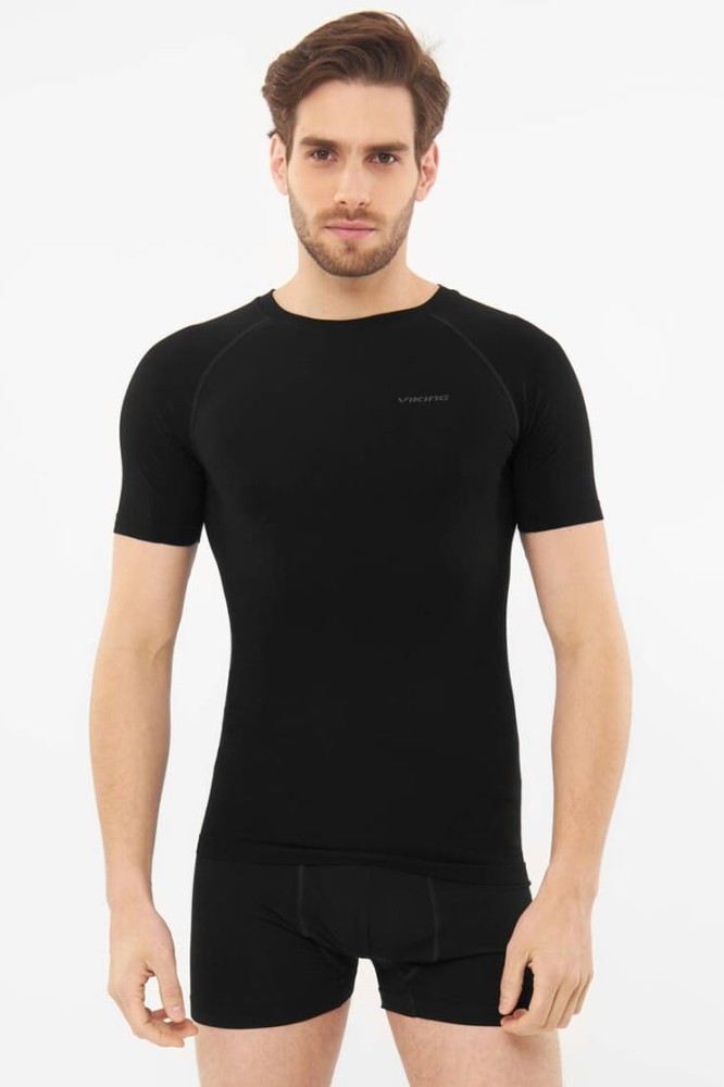 Koszulka męska z bambusa multifukncyjna Viking Lockness Man T-shirt 09 czarny