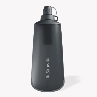 Butelka składana z filtrem Lifestraw Peak Squeeze Bottle 1 l Dark Grey