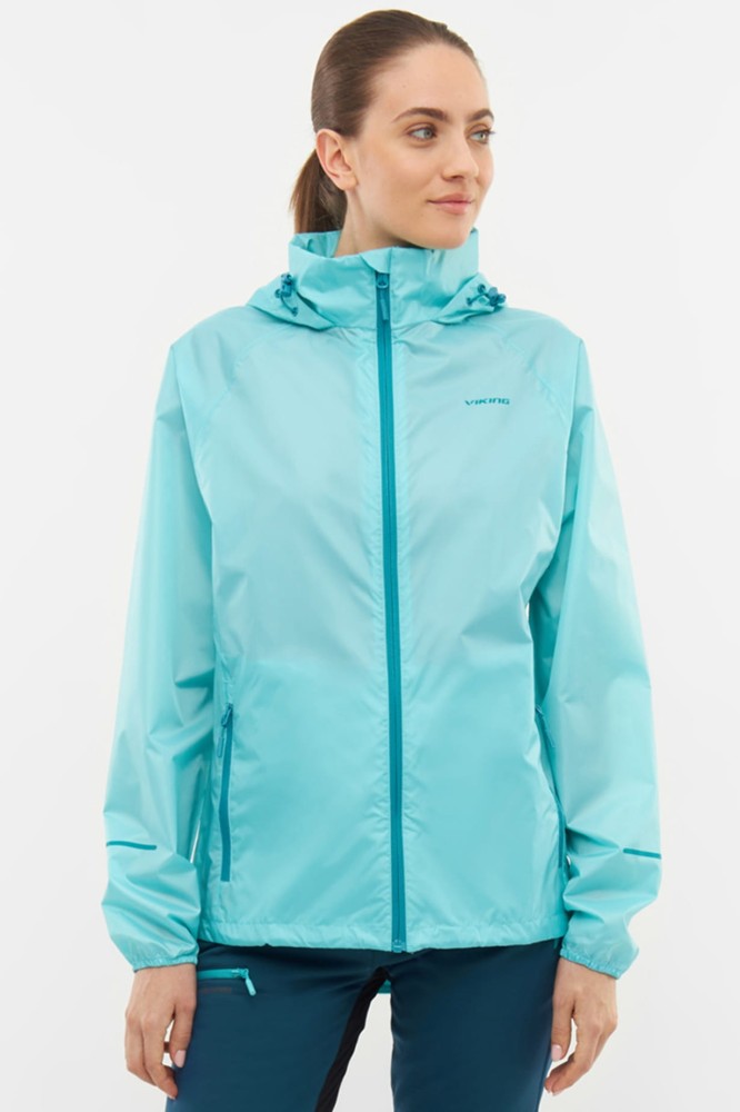Kurtka damska przeciwdeszczowa z membraną Aqua Thermo TEX Viking Rainier 7000 turkusowy