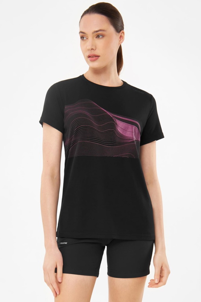 Koszulka damska bambusowa Viking Morain 0900 czarny