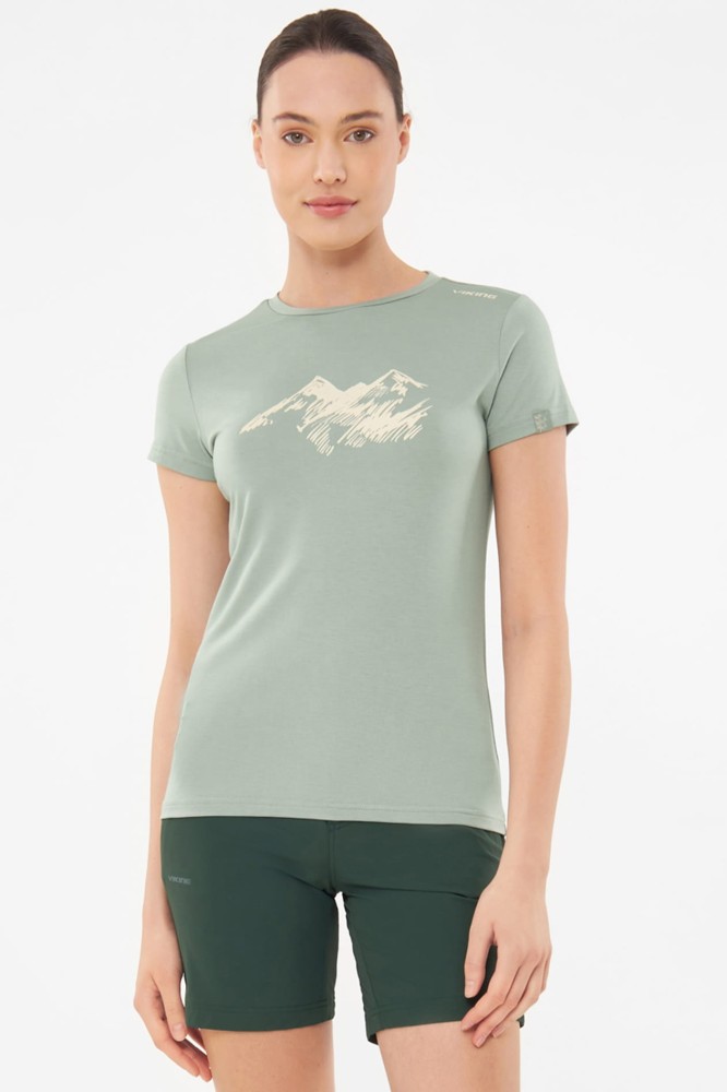 Koszulka damska bambusowa Viking Lenta 7300 szałwiowy