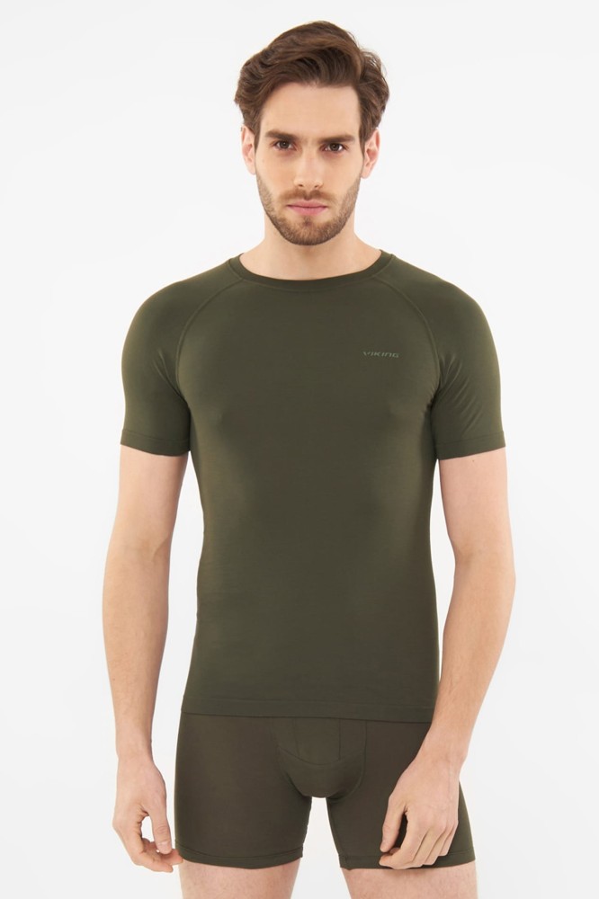 Koszulka męska z bambusa multifukncyjna Viking Lockness Man T-shirt 7400 khaki