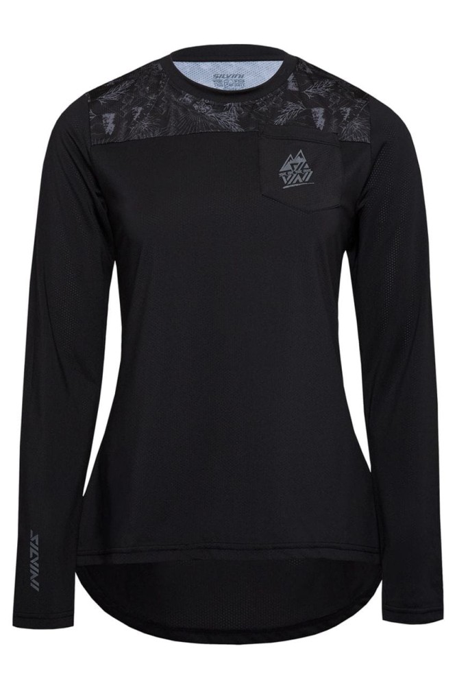 Koszulka damska z długim rękawem Silvini Ella WD2036 1212 czarny