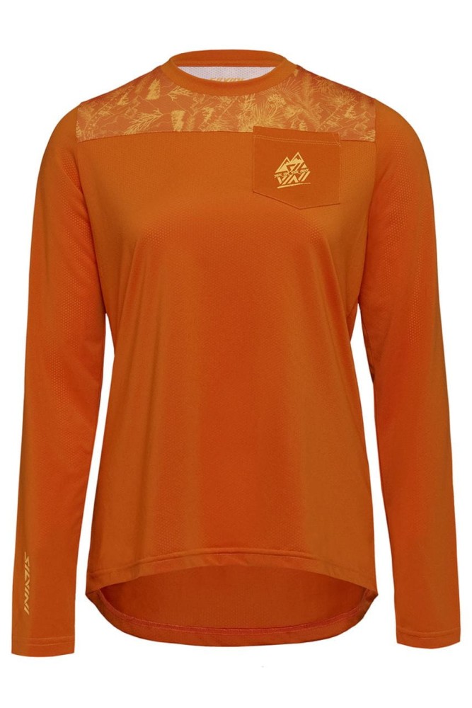 Koszulka damska z długim rękawem Silvini Ella WD2036 6060 pomarańczowy