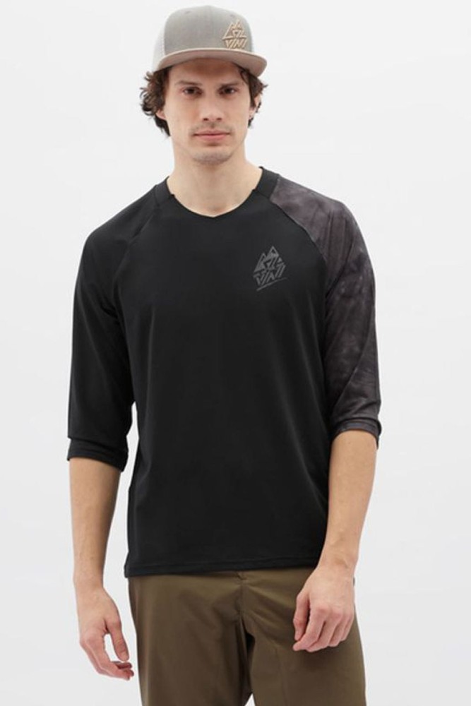 Koszulka męska z rękawem 3/4 Silvini Brunello MD2239 0812 czarny