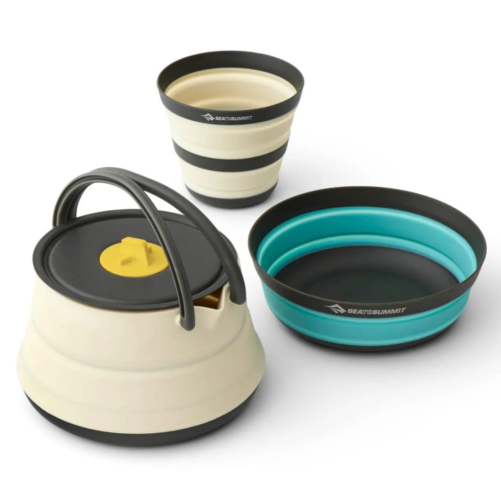Zestaw naczyń turystycznych z czajnikiem 1,3l dla jednej osoby Sea To Summit Frontier UL Collapsible Kettle Cook Set with Cup & Bowl