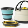 Zestaw naczyń turystycznych z czajnikiem 1,3l dla dwóch osób Sea To Summit Frontier UL Collapsible Kettle Cook Set with Cups