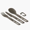 Zestaw sztućców turystycznych z aluminium 3-częściowy Sea To Summit Frontier Ultralight Cutlery Set Fork, Spoon & Knife
