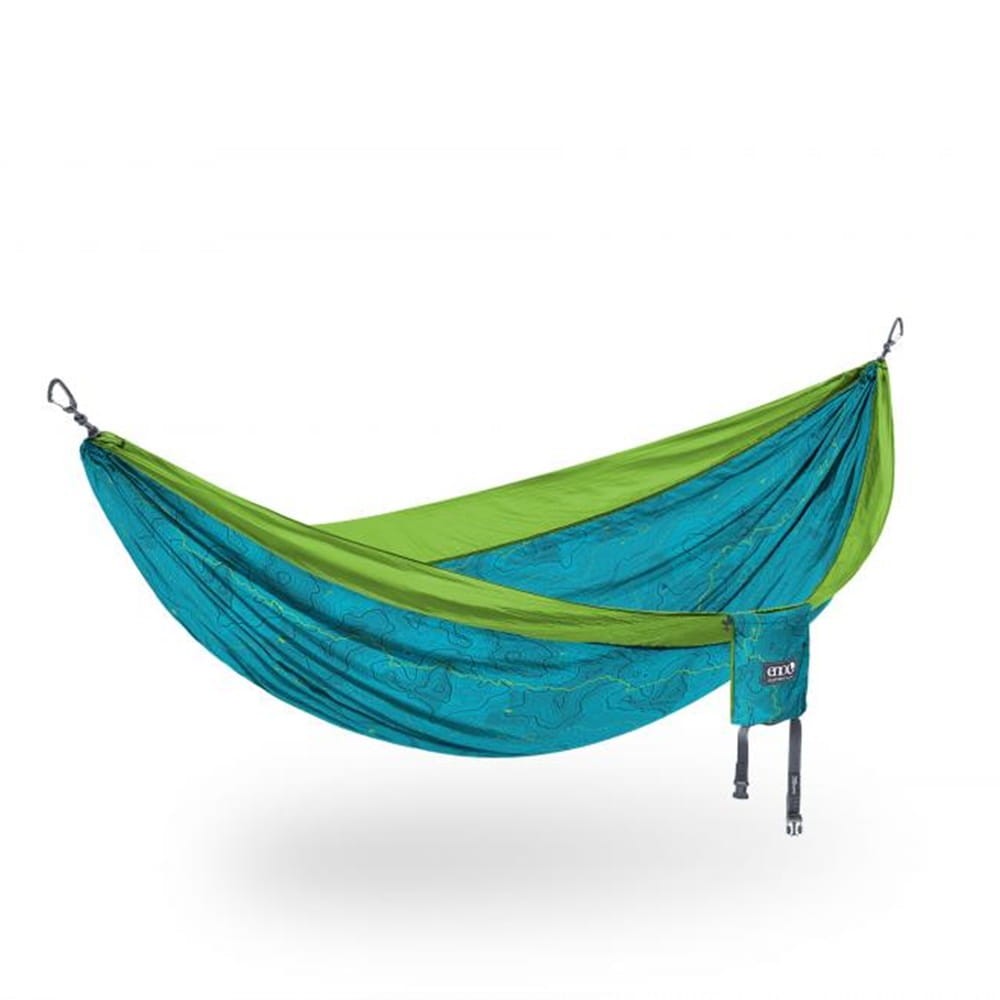 Hamak turystyczny ENO DoubleNest Print Topo ATC/ Emerald