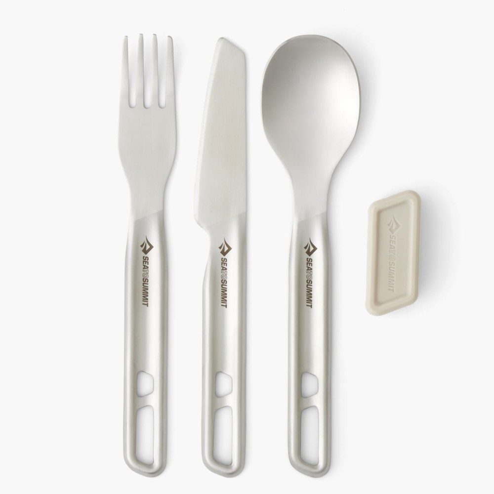 Zestaw sztućców turystycznych ze stali nierdzewnej Sea To Summit Detour Stainless Steel Cutlery Set