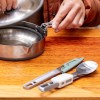 Zestaw sztućców turystycznych ze stali nierdzewnej dla jednej osoby Sea To Summit Detour Stainless Steel Cutlery Set