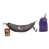 Hamak jednoosobowy turystyczny dla dzieci z karabinkami i linkami Ticket to the Moon Mini Hammock Set Dark Grey TMMINI03