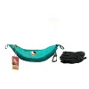 Hamak jednoosobowy turystyczny dla dzieci z karabinkami i linkami Ticket to the Moon Mini Hammock Set Emerald Green-Green TMMINI3611