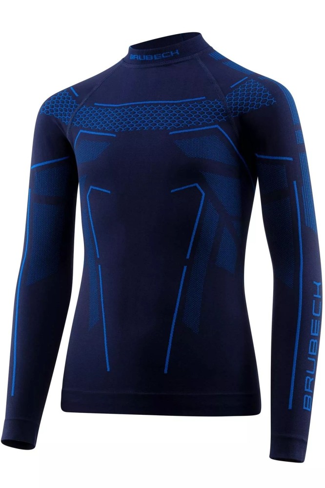 Bluza termoaktywna dziecięca Junior Brubeck Thermo LS1612J granatowy/niebieski