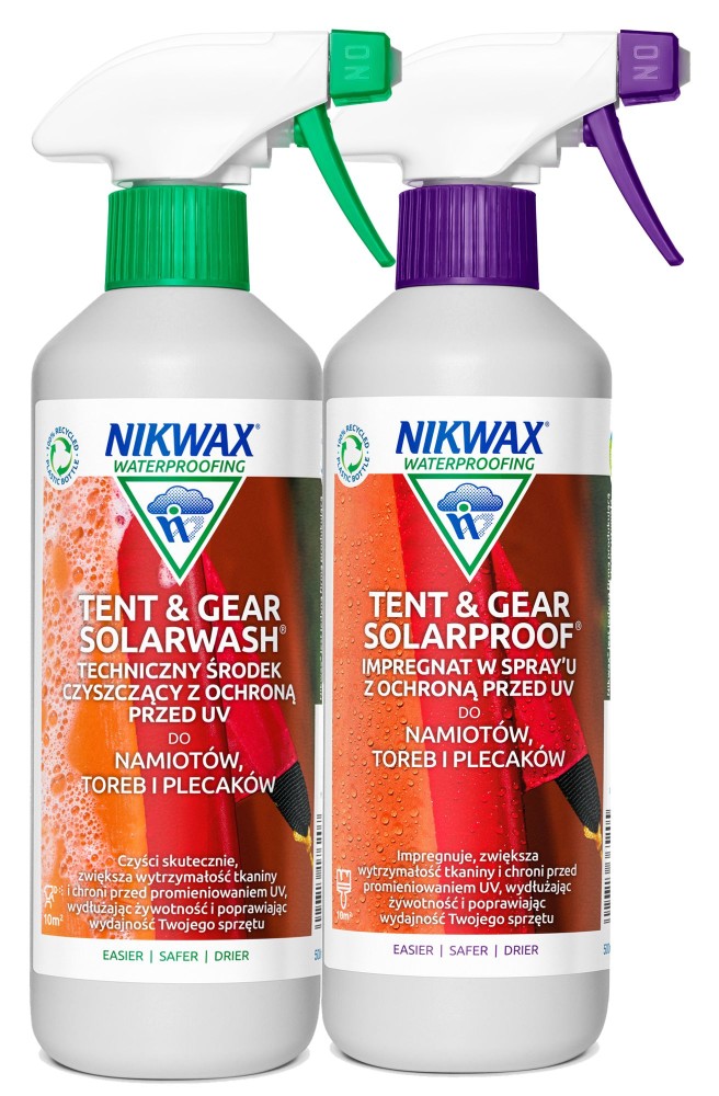 Zestaw do czyszczenia i impregnacji namiotów i sprzętu Nikwax Tent and Gear 2 x 500 ml