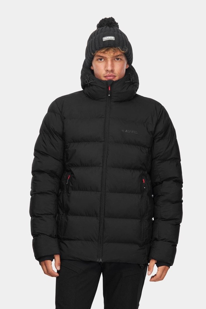 Kurtka puchowa męska na zimę Alpinus Furggen czarny