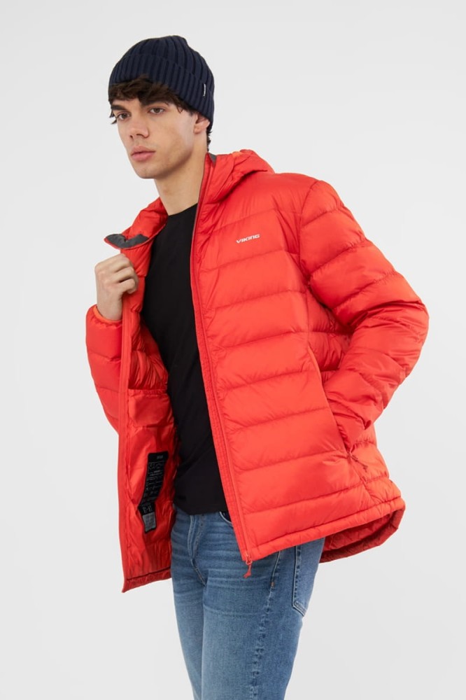 Kurtka męska z kaczym puchem VIKING Rovi 5400 pomarańczowy